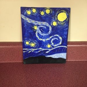 Acrylic painting on a 5x10 canvas panel